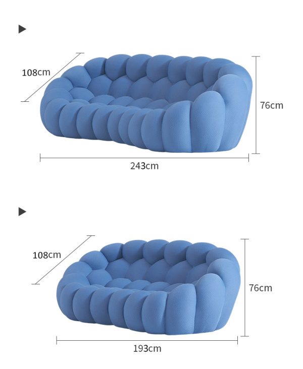 011 SoccerBubble Boneless Couch